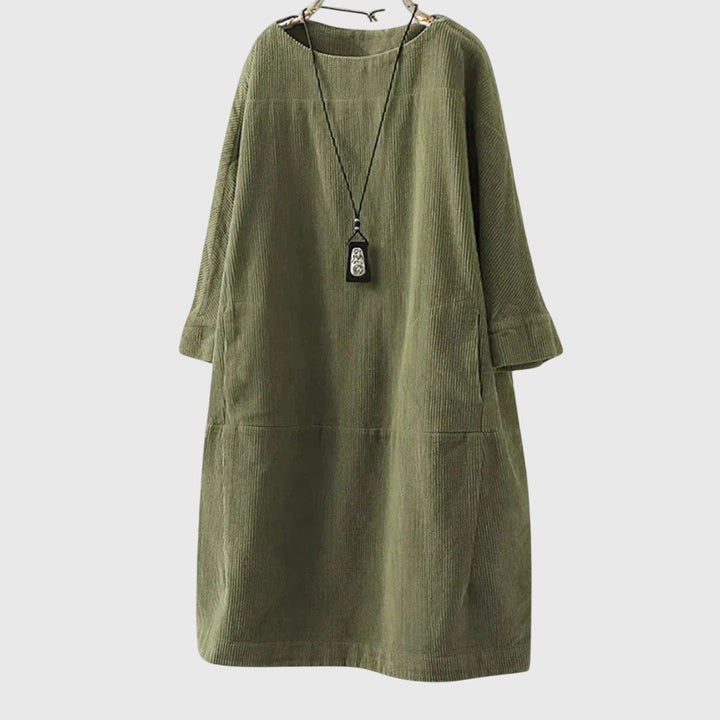 Jamie | Relaxed Corduroy Midi Dress