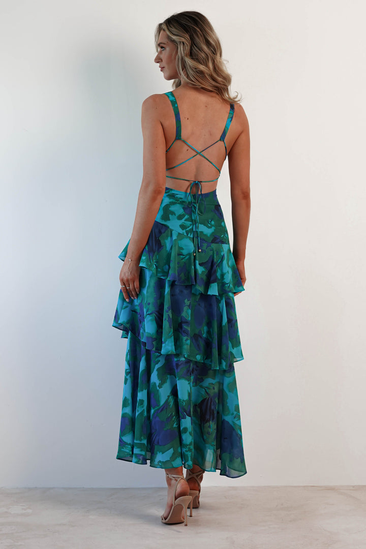 Azelie™ | Dress Refined Style Ruffle Midi Dress