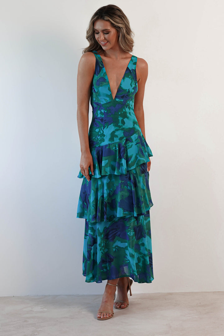 Azelie™ | Dress Refined Style Ruffle Midi Dress