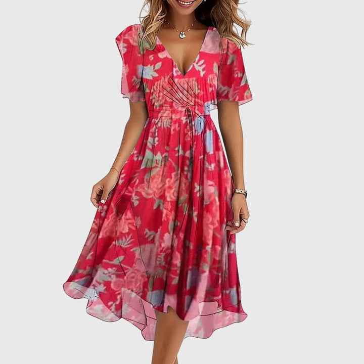 Jamie™ | Chic Colorful Midi Dress