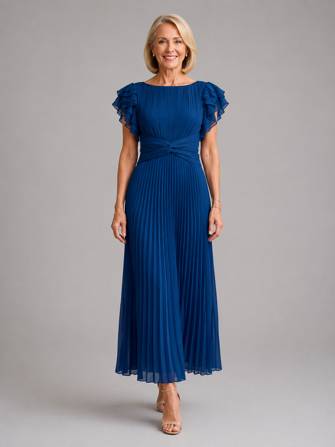Learra | Classic Pleated Maxi Dress