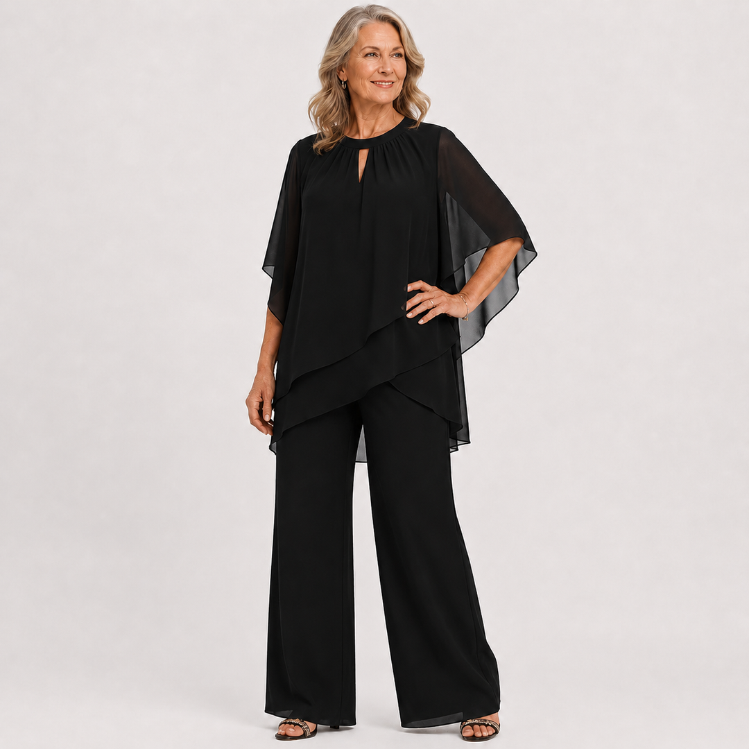 Kimbra I Elegant Asymmetrical Pant Set