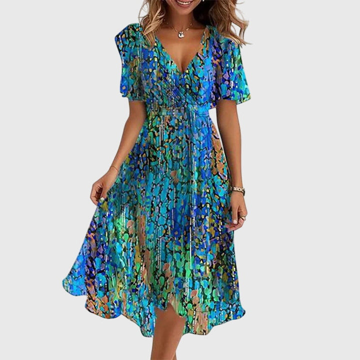 Jamie™ | Chic Colorful Midi Dress