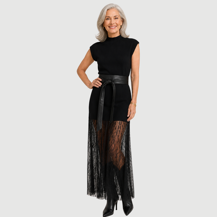 Noiré™ | Sheer Elegance Maxi Dress