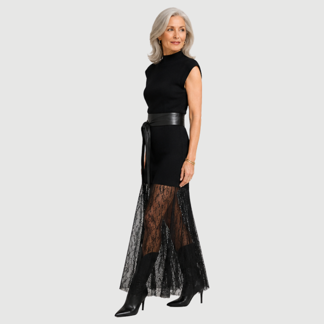 Noiré™ | Sheer Elegance Maxi Dress