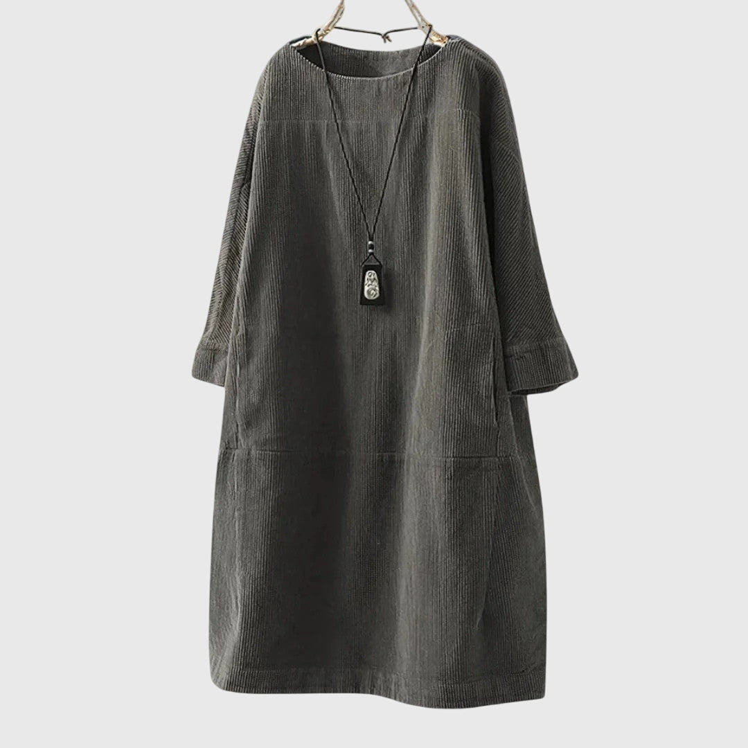 Jamie | Relaxed Corduroy Midi Dress