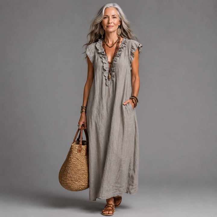 Joshepfine | Elegant Ruffle Maxi Dress