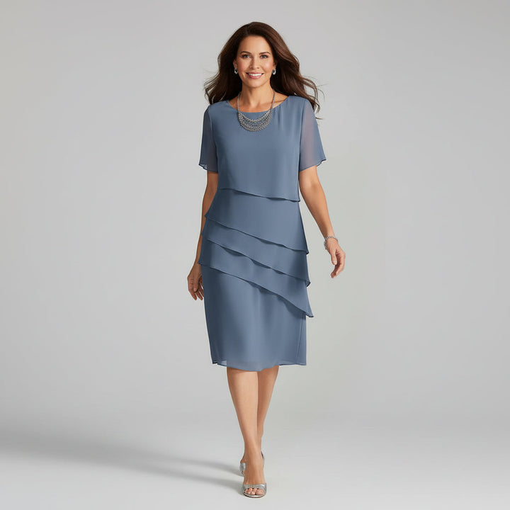 Celeste™ | Elegant Chiffon Midi Dress