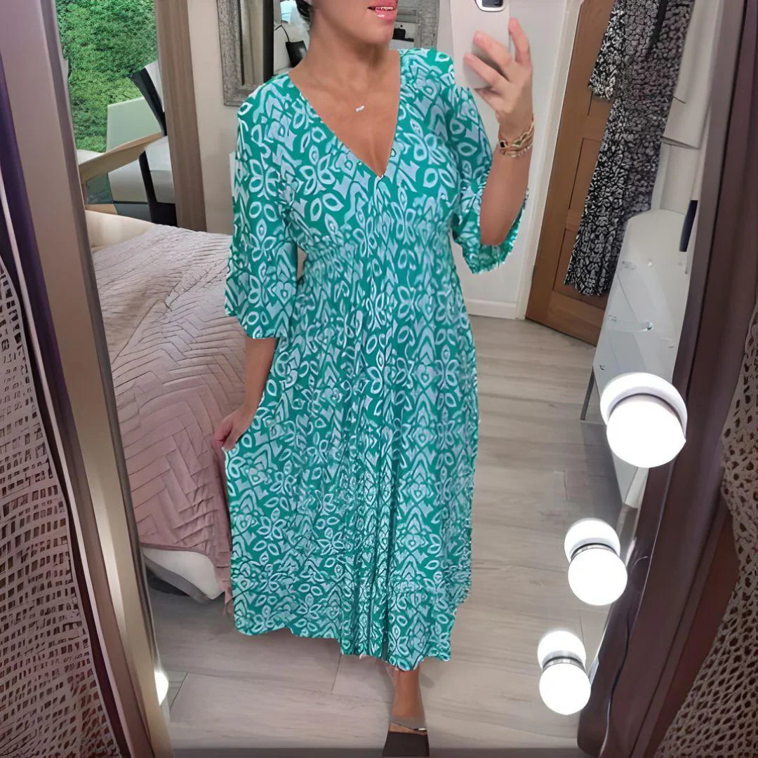 Lillia – Boho Printed Dress