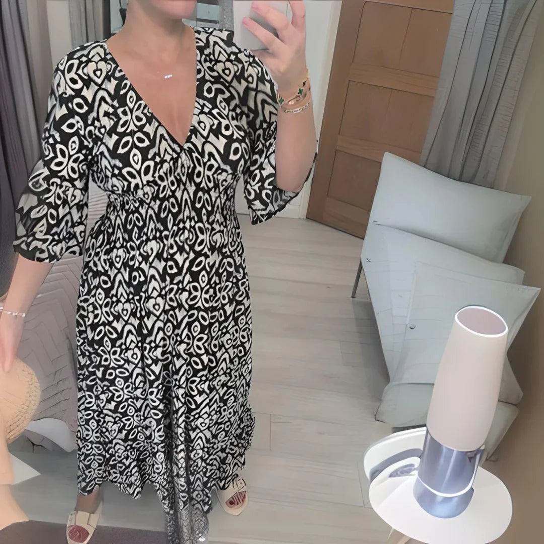 Lillia – Boho Printed Dress