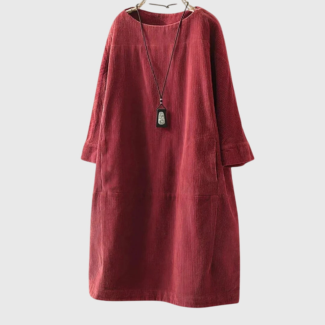 Jamie | Relaxed Corduroy Midi Dress