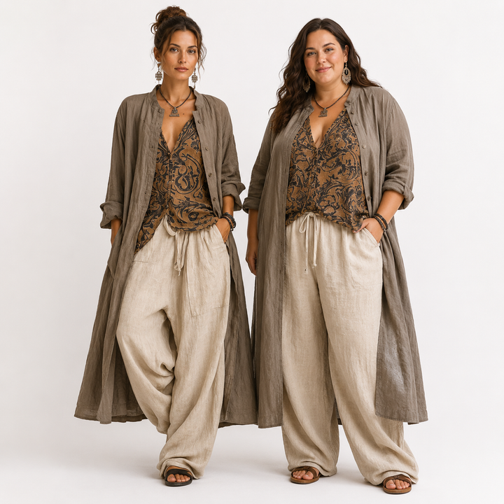 Californila I  Three Piece Premium Cotton and Linen Blend