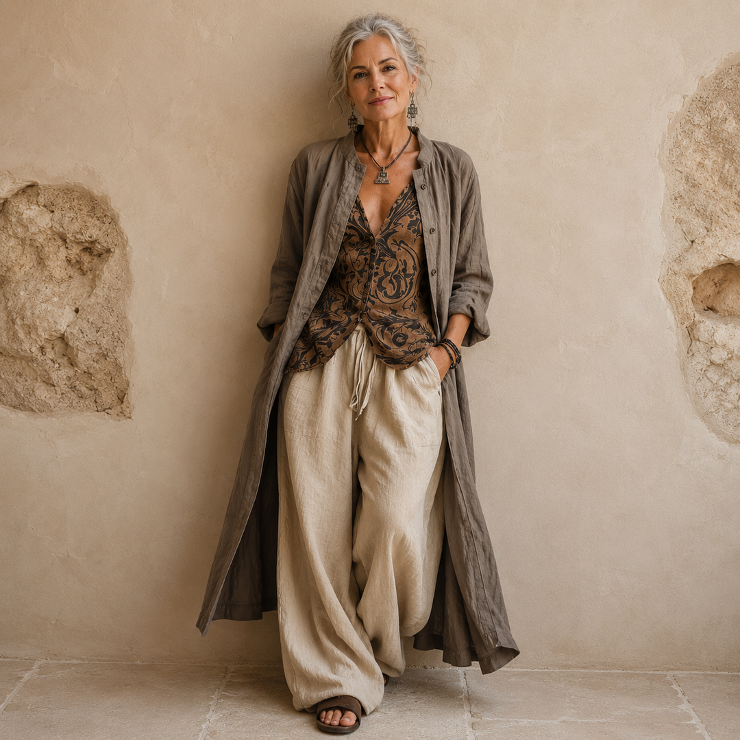 Californila I  Three Piece Premium Cotton and Linen Blend