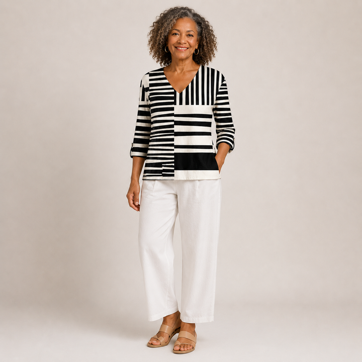 Nakkaremia | Long Blouse with V-Neck
