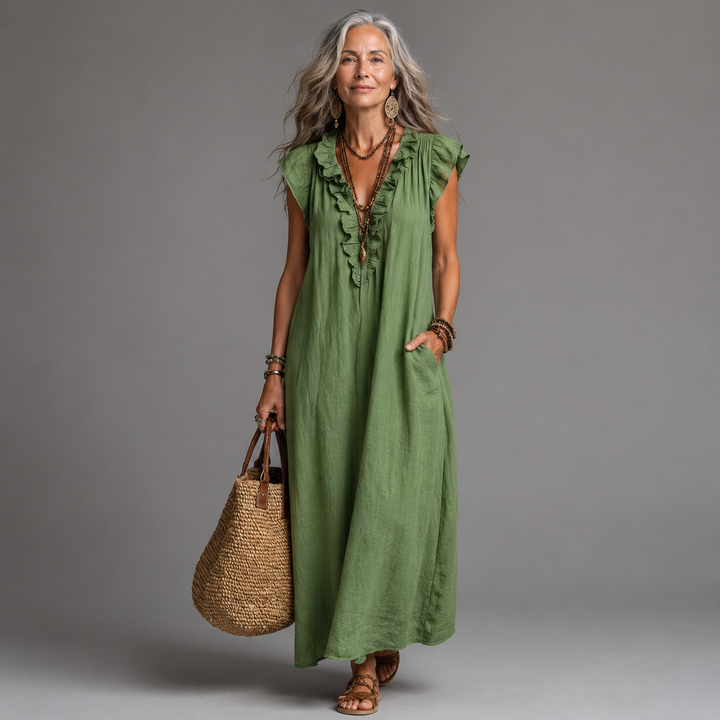 Joshepfine | Elegant Ruffle Maxi Dress