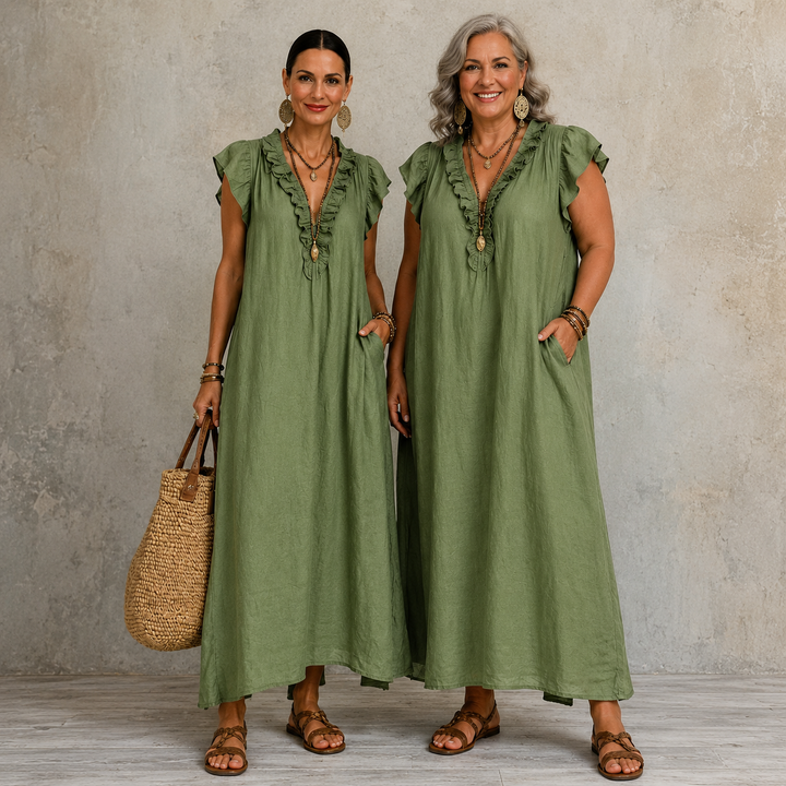 Joshepfine | Elegant Ruffle Maxi Dress