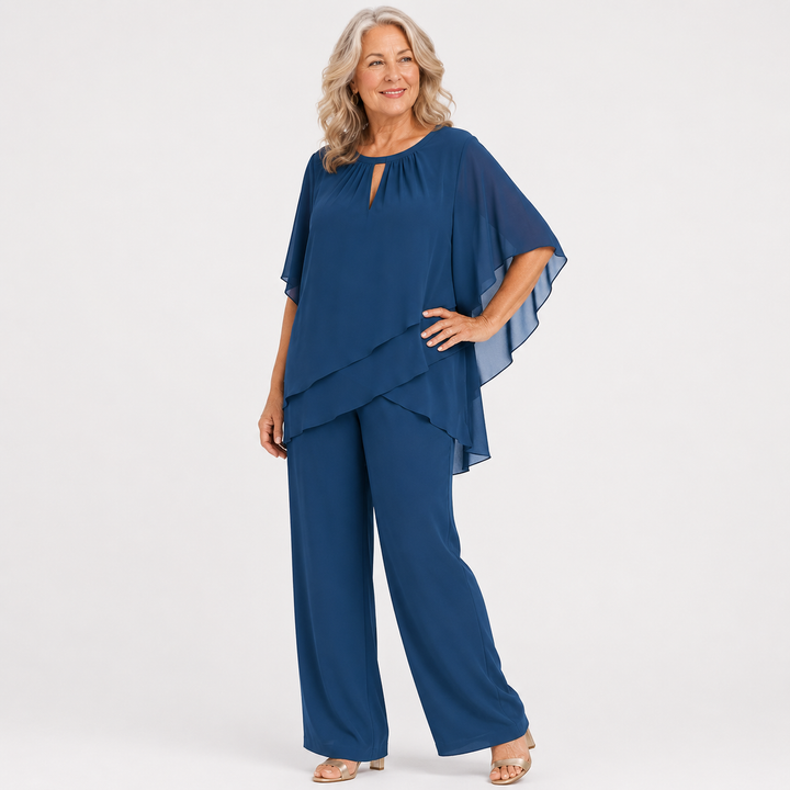 Kimbra I Elegant Asymmetrical Pant Set