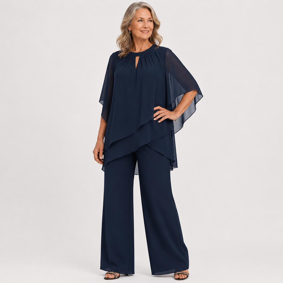 Kimbra I Elegant Asymmetrical Pant Set