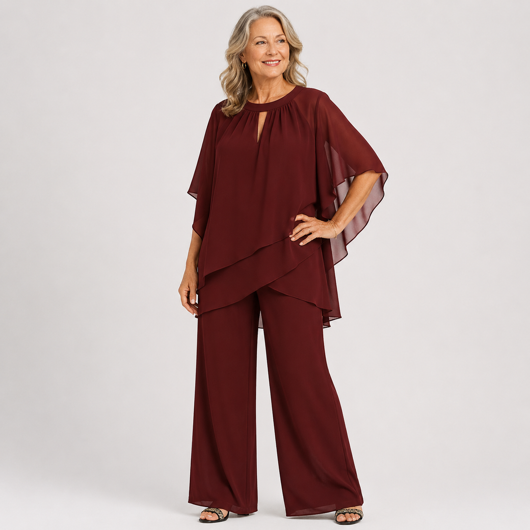 Kimbra I Elegant Asymmetrical Pant Set