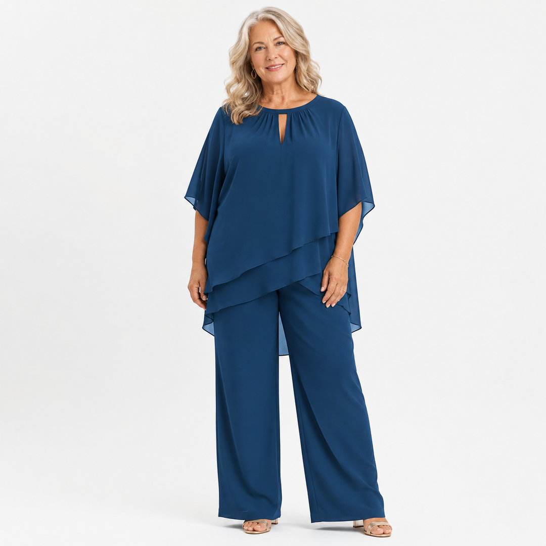 Kimbra I Elegant Asymmetrical Pant Set