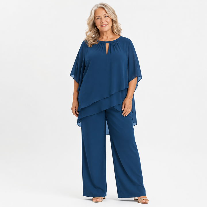 Kimbra I Elegant Asymmetrical Pant Set