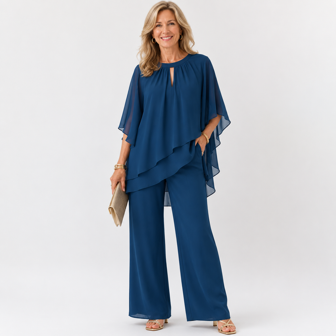 Kimbra I Elegant Asymmetrical Pant Set