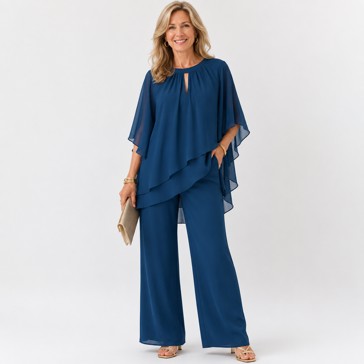 Kimbra I Elegant Asymmetrical Pant Set