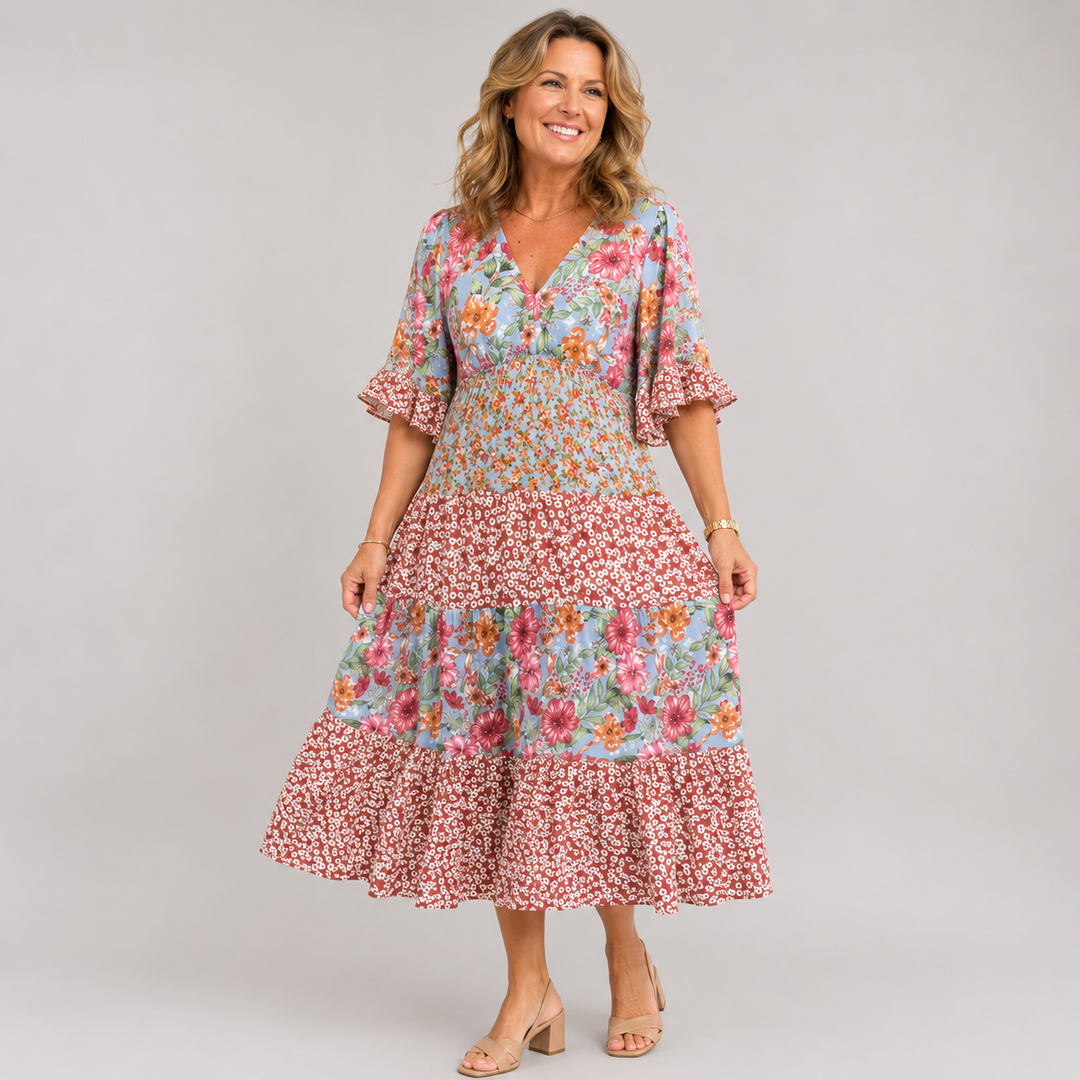 Elodie™ | Garden Blossom Maxi Dress