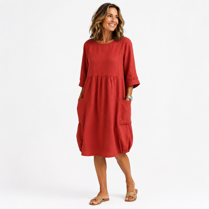 Clara™ | Everyday Linen Comfort Dress