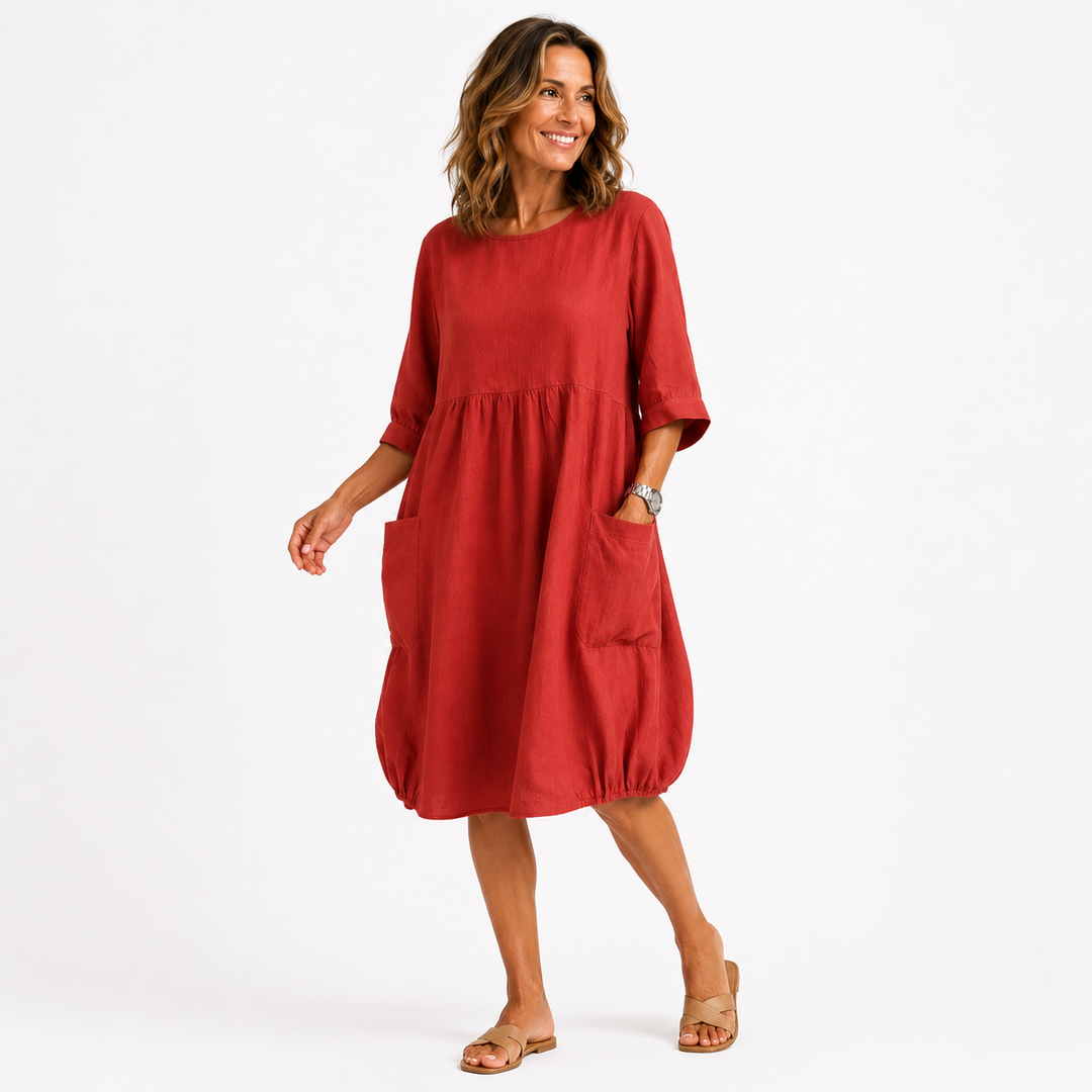 Clara™ | Everyday Linen Comfort Dress