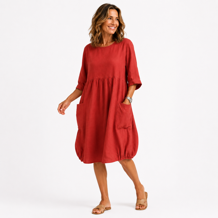 Clara™ | Everyday Linen Comfort Dress