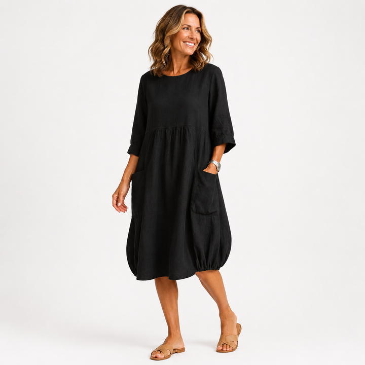 Clara™ | Everyday Linen Comfort Dress