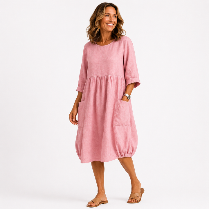 Clara™ | Everyday Linen Comfort Dress