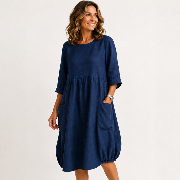 Clara™ | Everyday Linen Comfort Dress