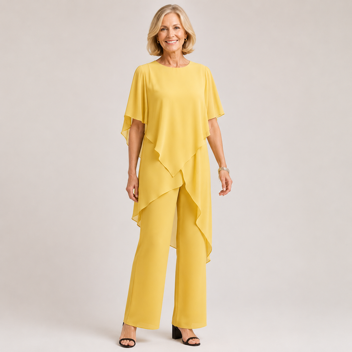 Velora™ | Chiffon Flow Pant Set