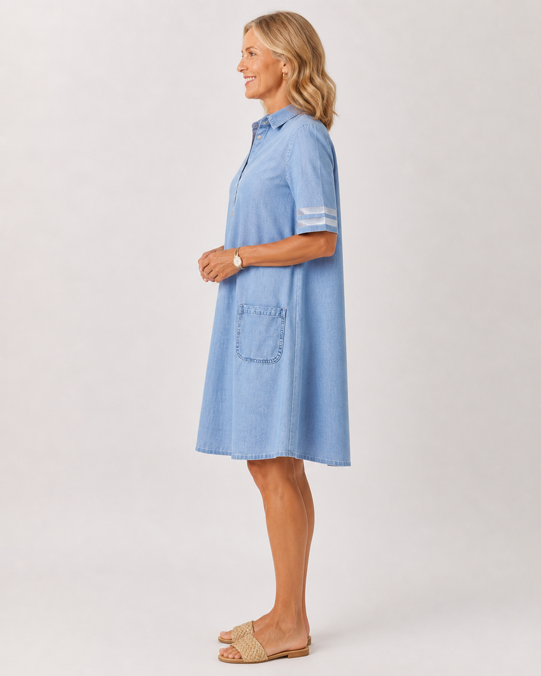 Brittany | Figure Flattering Denim Dress