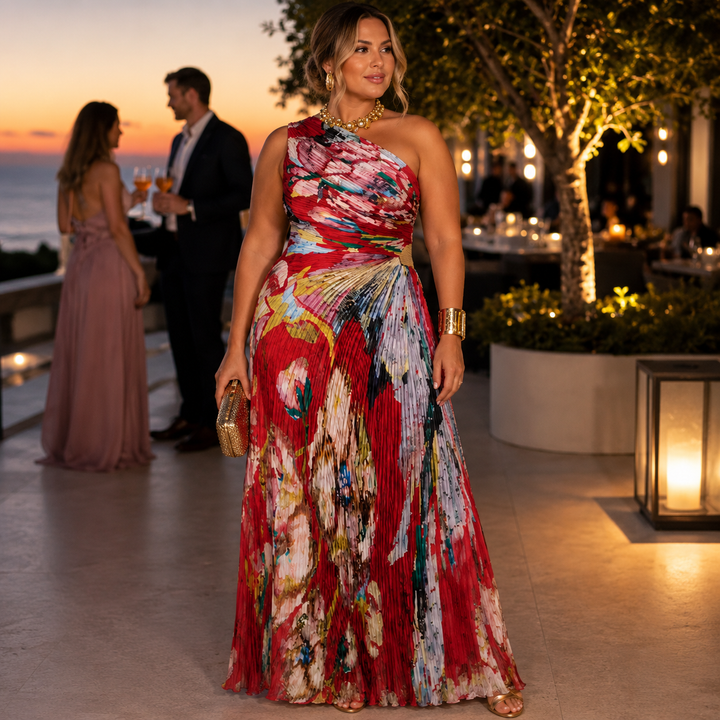 Velmira™ | Cut-Out One-Shoulder Maxi Dress