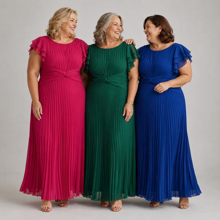 Learra | Classic Pleated Maxi Dress