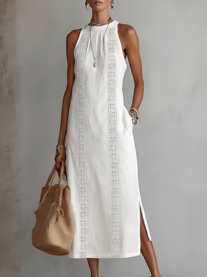 Savelle™ | Refined Embroidered Midi Dress