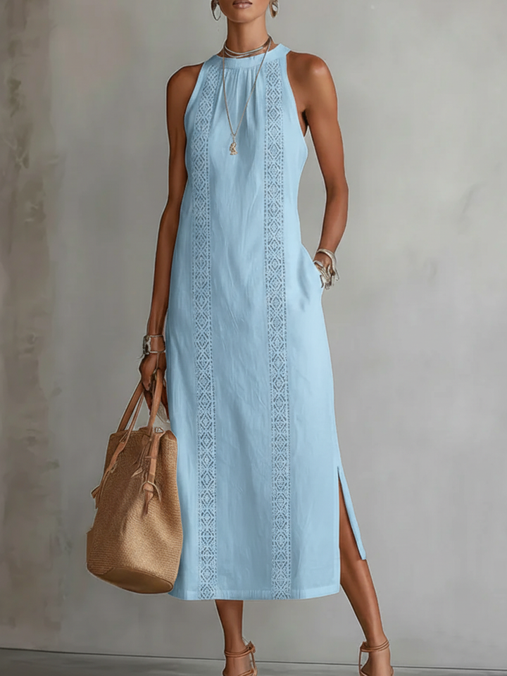 Savelle™ | Refined Embroidered Midi Dress