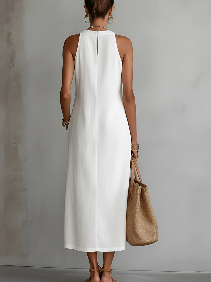 Savelle™ | Refined Embroidered Midi Dress