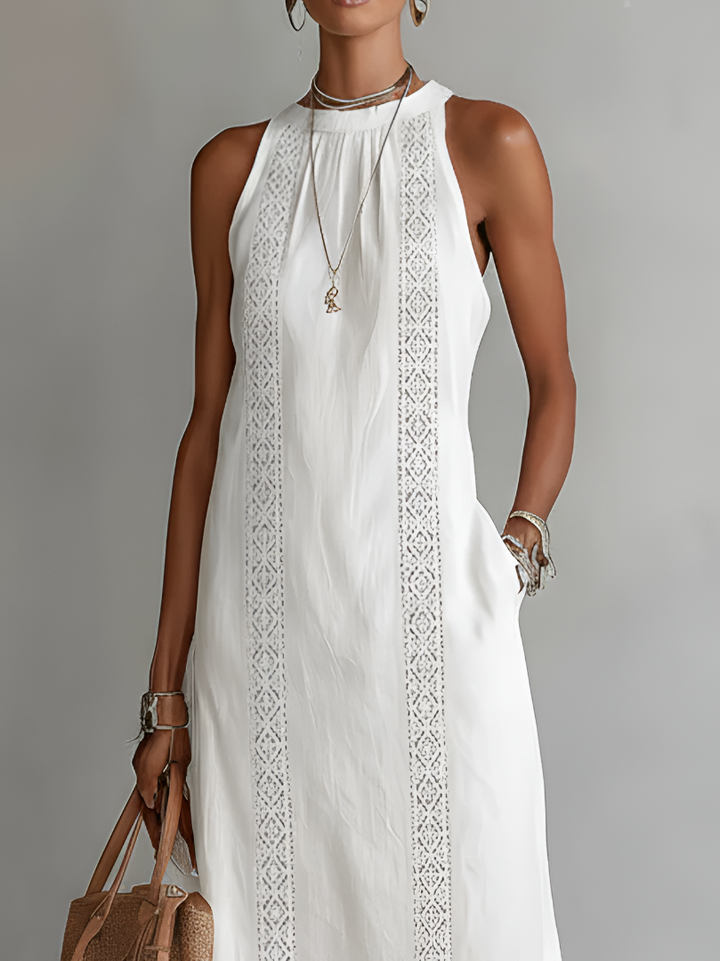 Savelle™ | Refined Embroidered Midi Dress