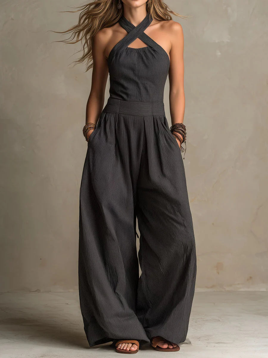 Sienna™ | Effortless Cross-Neck Jumpsuit