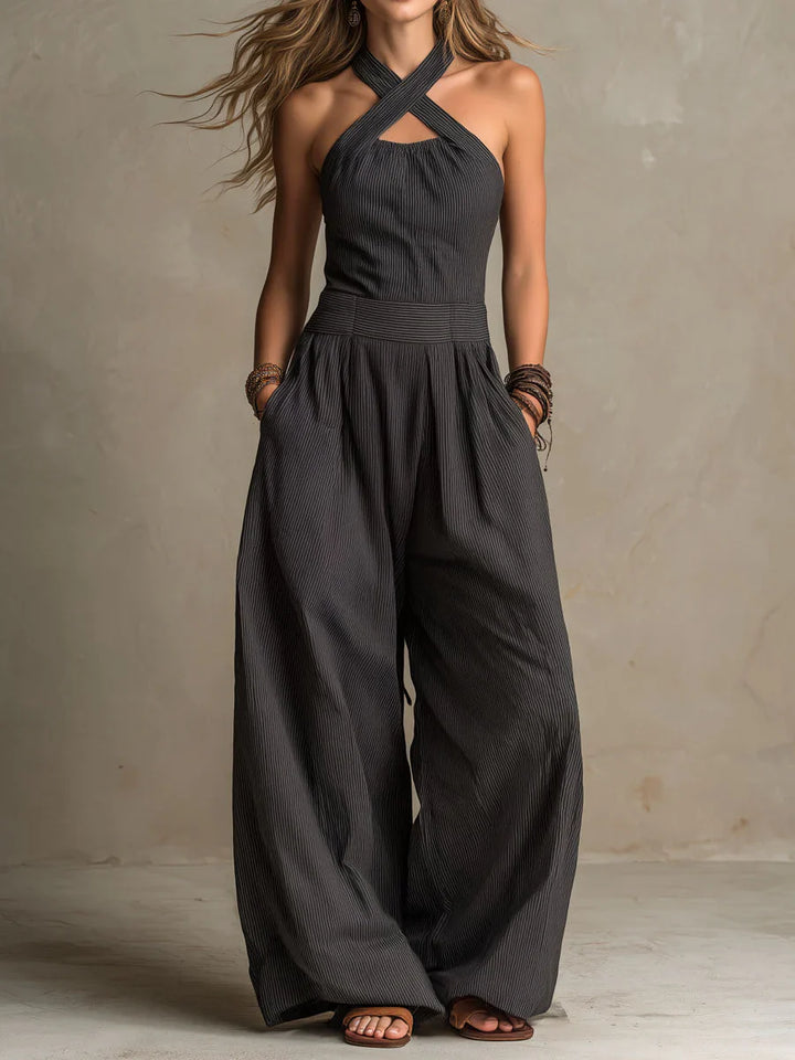 Sienna™ | Effortless Cross-Neck Jumpsuit