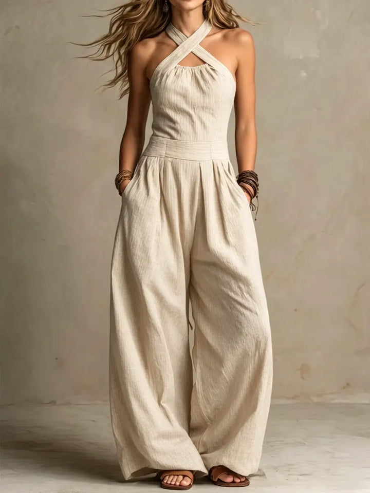 Sienna™ | Effortless Cross-Neck Jumpsuit