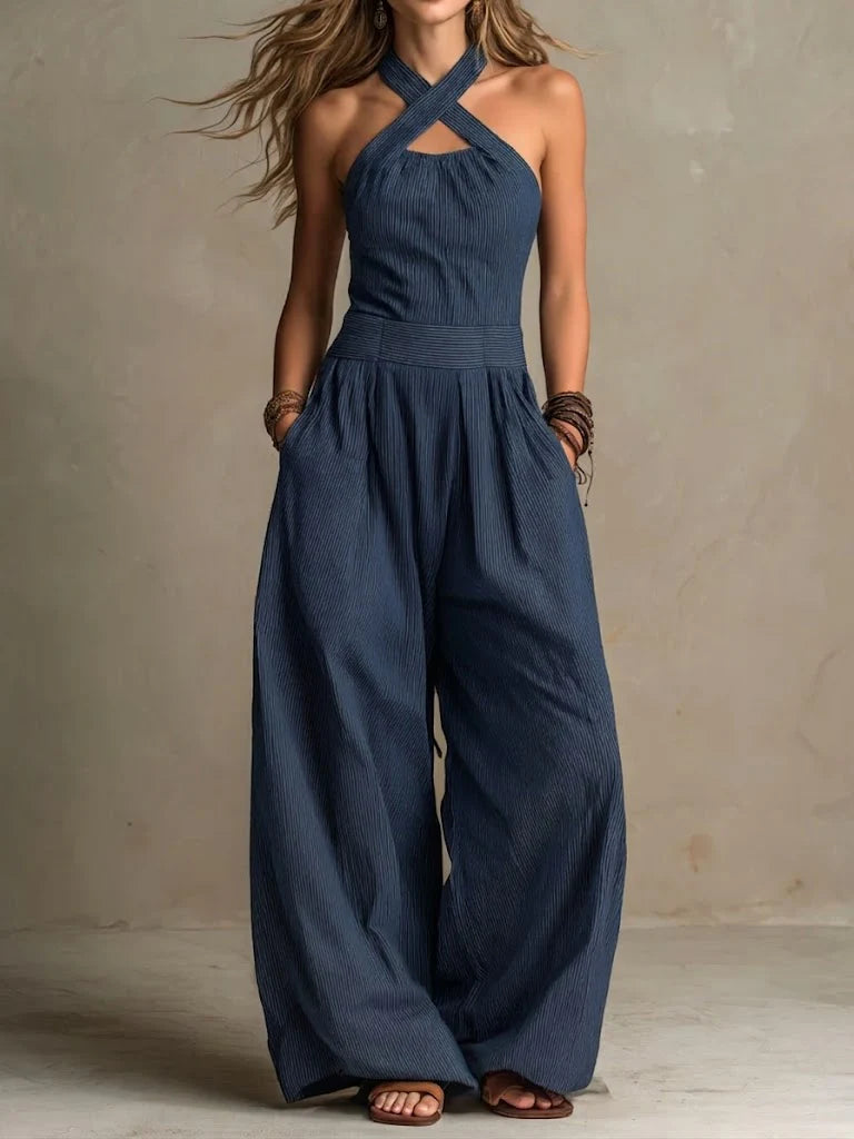 Sienna™ | Effortless Cross-Neck Jumpsuit