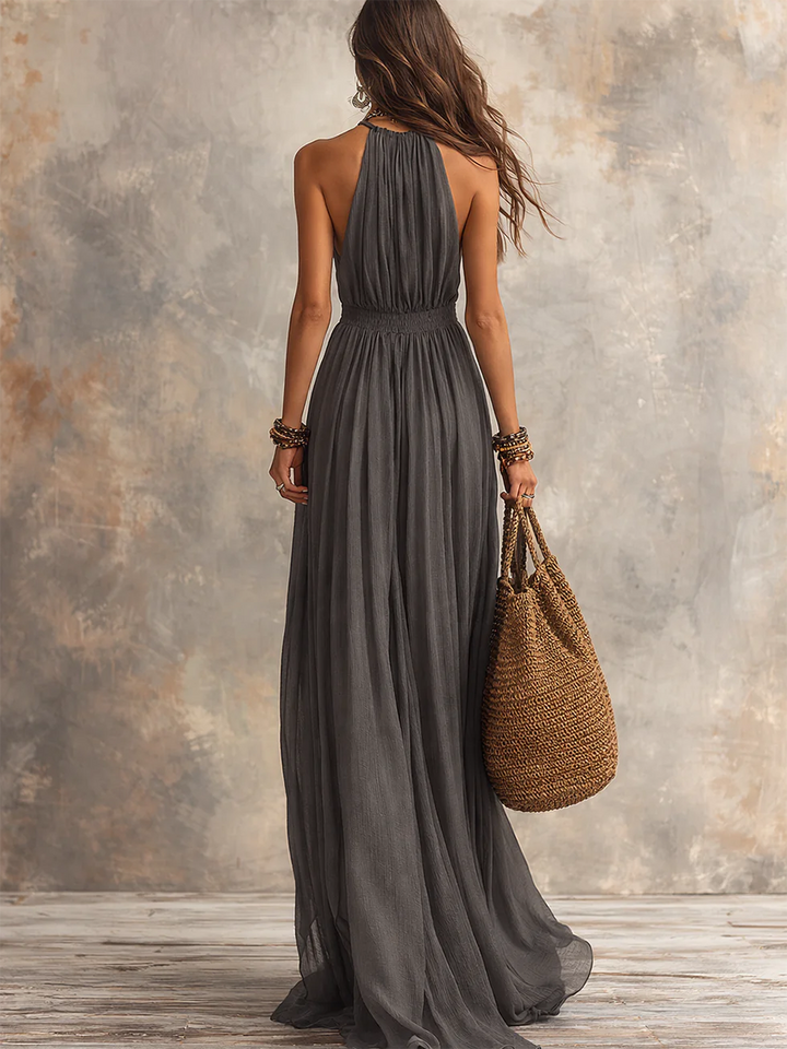 Aria™ | Effortless Halter Maxi Dress