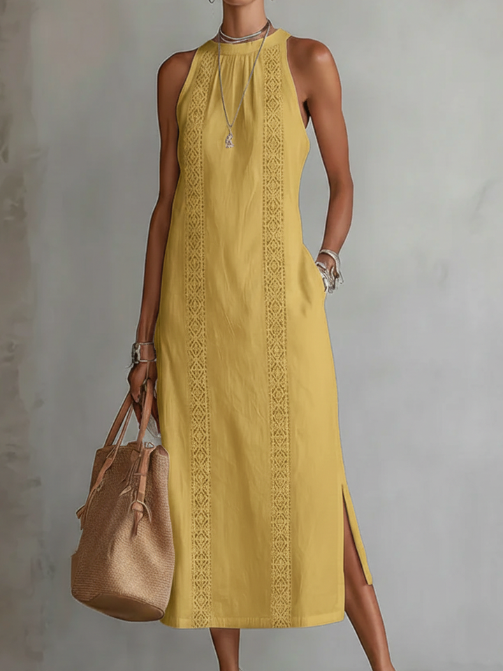 Savelle™ | Refined Embroidered Midi Dress