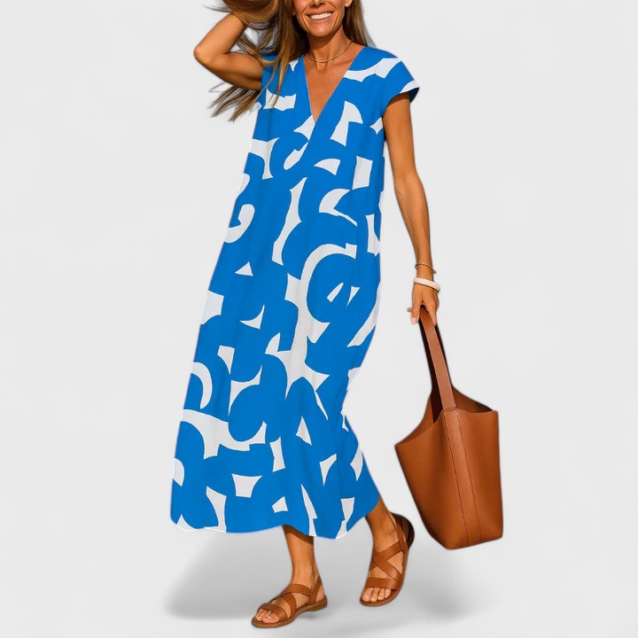 Jamie | Flowing V-Neck Dress