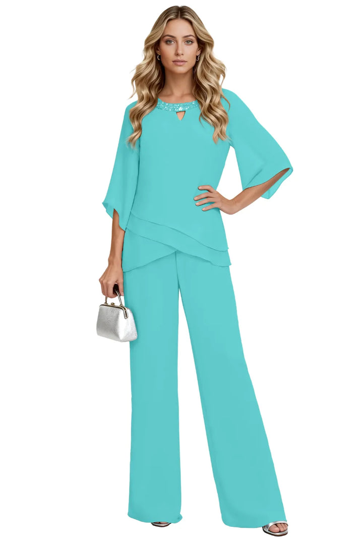 Sophisticated Loose-Fit Formal Pant Set
